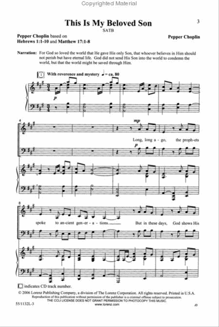 Come, Touch the Robe - SATB Score with CD 4-Part scores gallery preview page 2