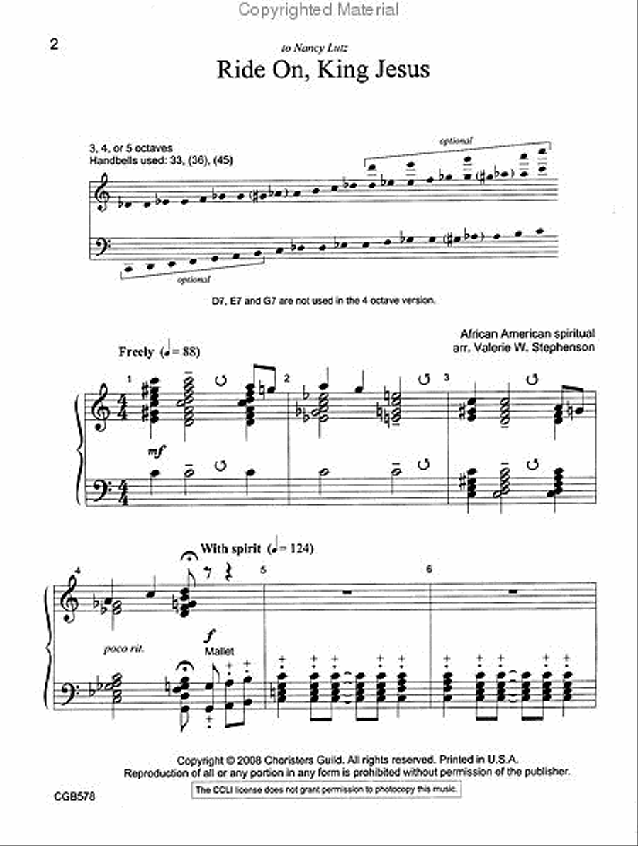 Ride On, King Jesus 5-Octaves scores gallery preview page 2