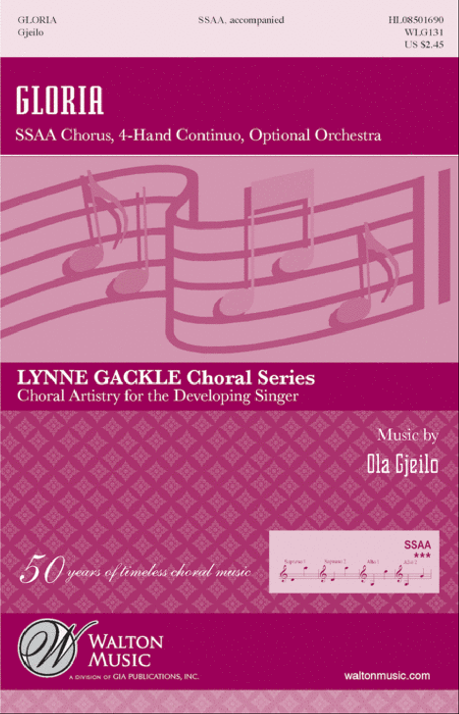 Gloria - SSAA - Replaced by WLG167 Choir scores gallery preview page 1
