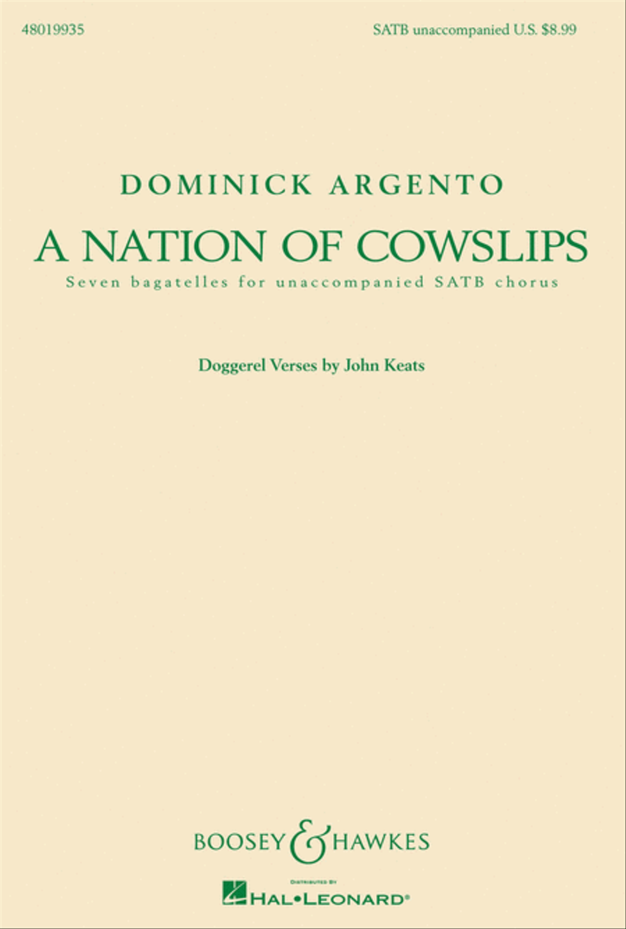 A Nation of Cowslips A Nation of Cowslips 4-Part scores gallery preview page 1