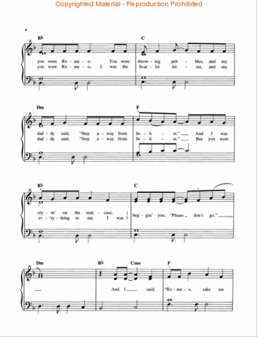 Love Story Easy Piano scores gallery preview page 2
