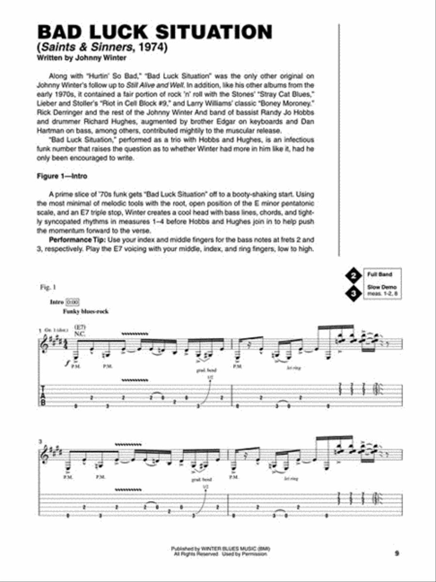 Johnny Winter Johnny Winter Electric Guitar scores gallery preview page 5
