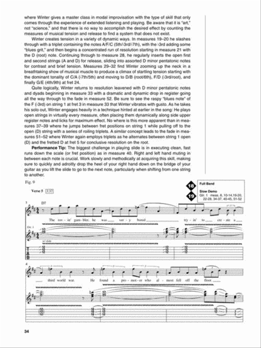 Johnny Winter Johnny Winter Electric Guitar scores gallery preview page 7