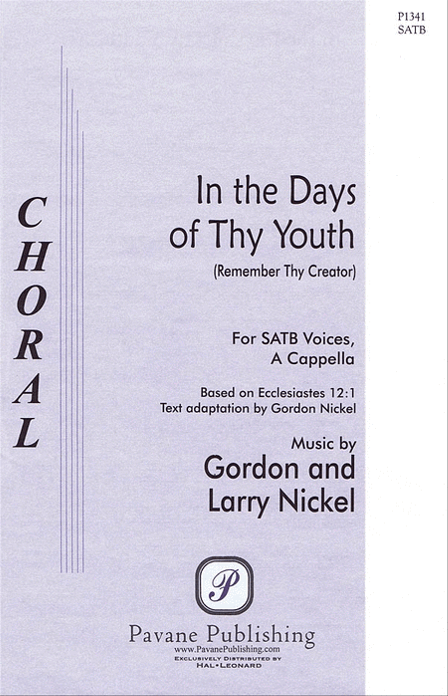 In the Days of Thy Youth In the Days of Thy Youth 4-Part scores gallery preview page 1