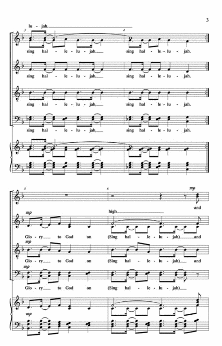 Processional Hallelujah Processional Hallelujah 4-Part scores gallery preview page 3