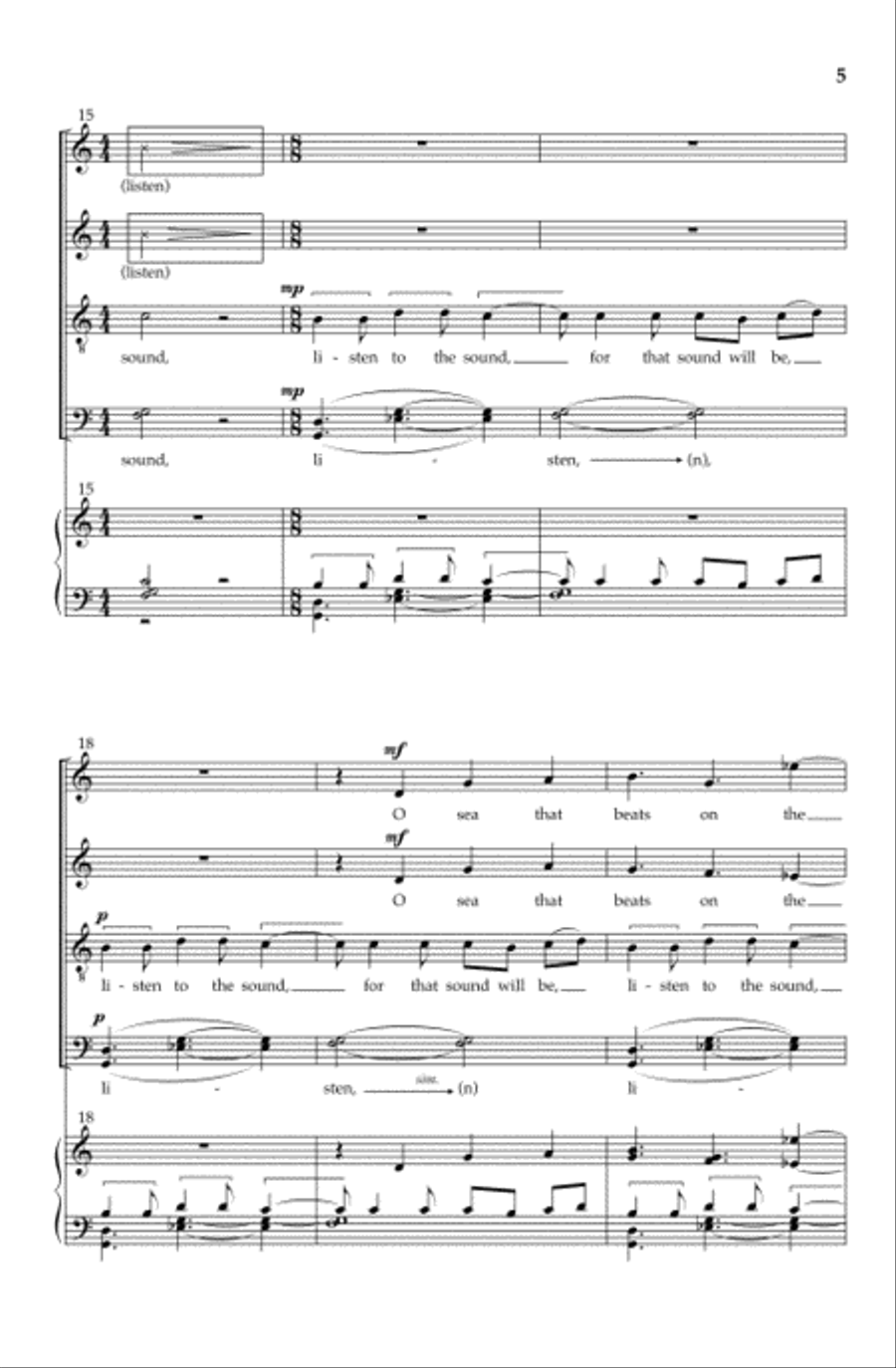 The Sounding Sea The Sounding Sea Divisi scores gallery preview page 4