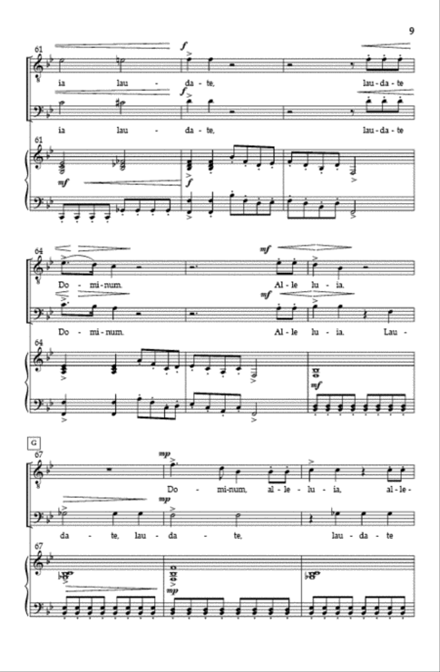 Laudate Dominum (TB - Vocal Score) TB scores gallery preview page 8