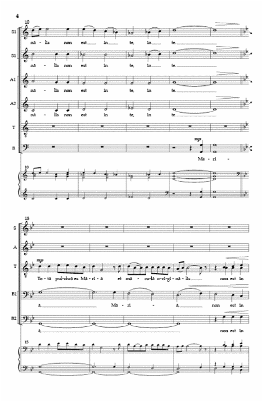 Tota pulchra es Tota pulchra es Divisi scores gallery preview page 3