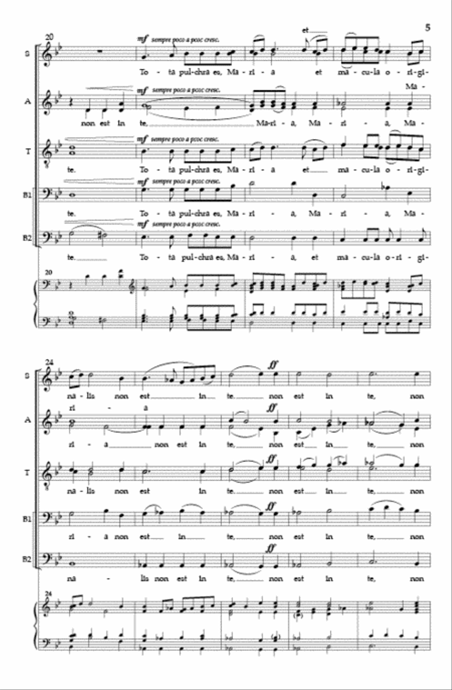 Tota pulchra es Tota pulchra es Divisi scores gallery preview page 4