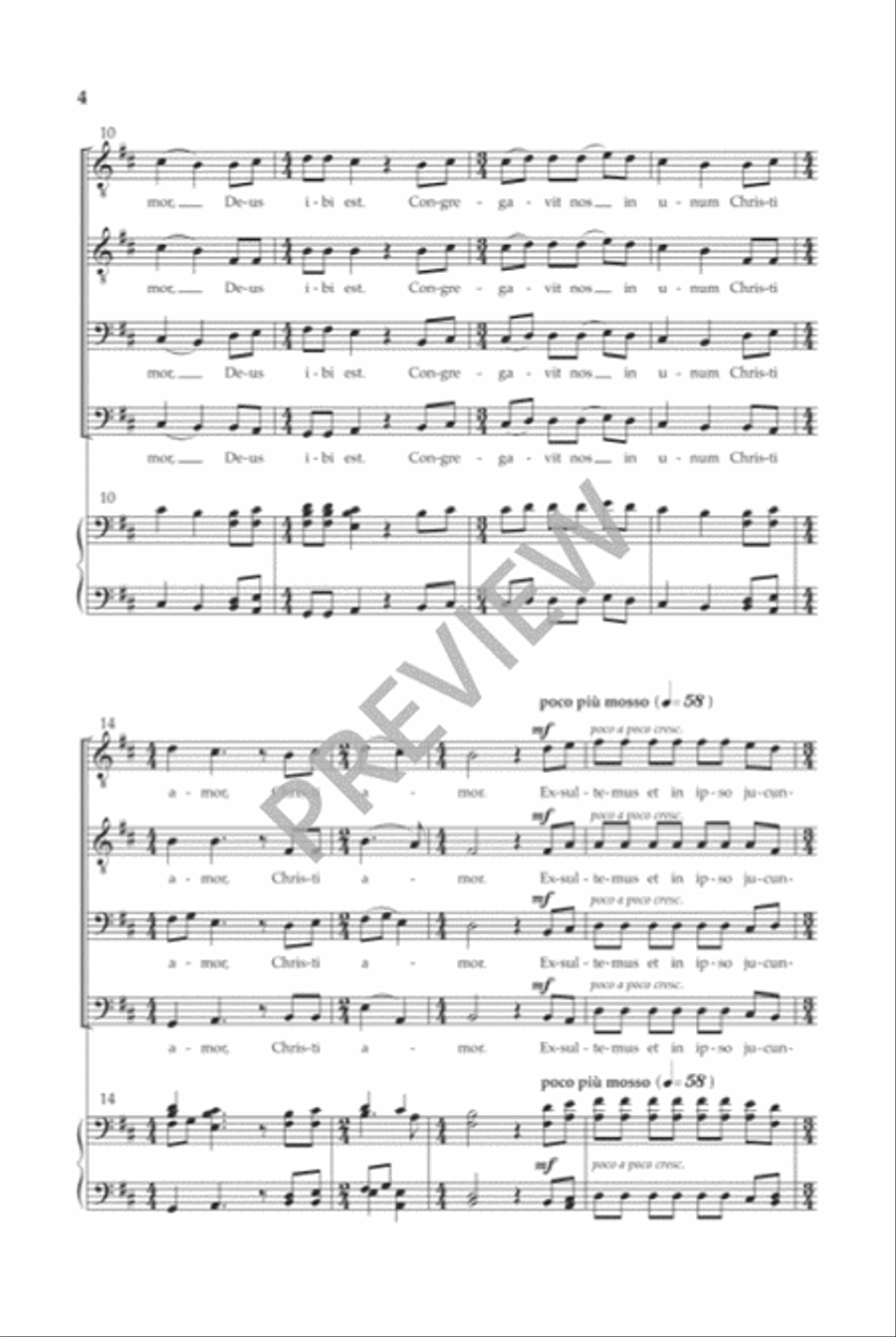 Ubi Caritas (TTBB) Ubi Caritas (TTBB) TTBB scores gallery preview page 3