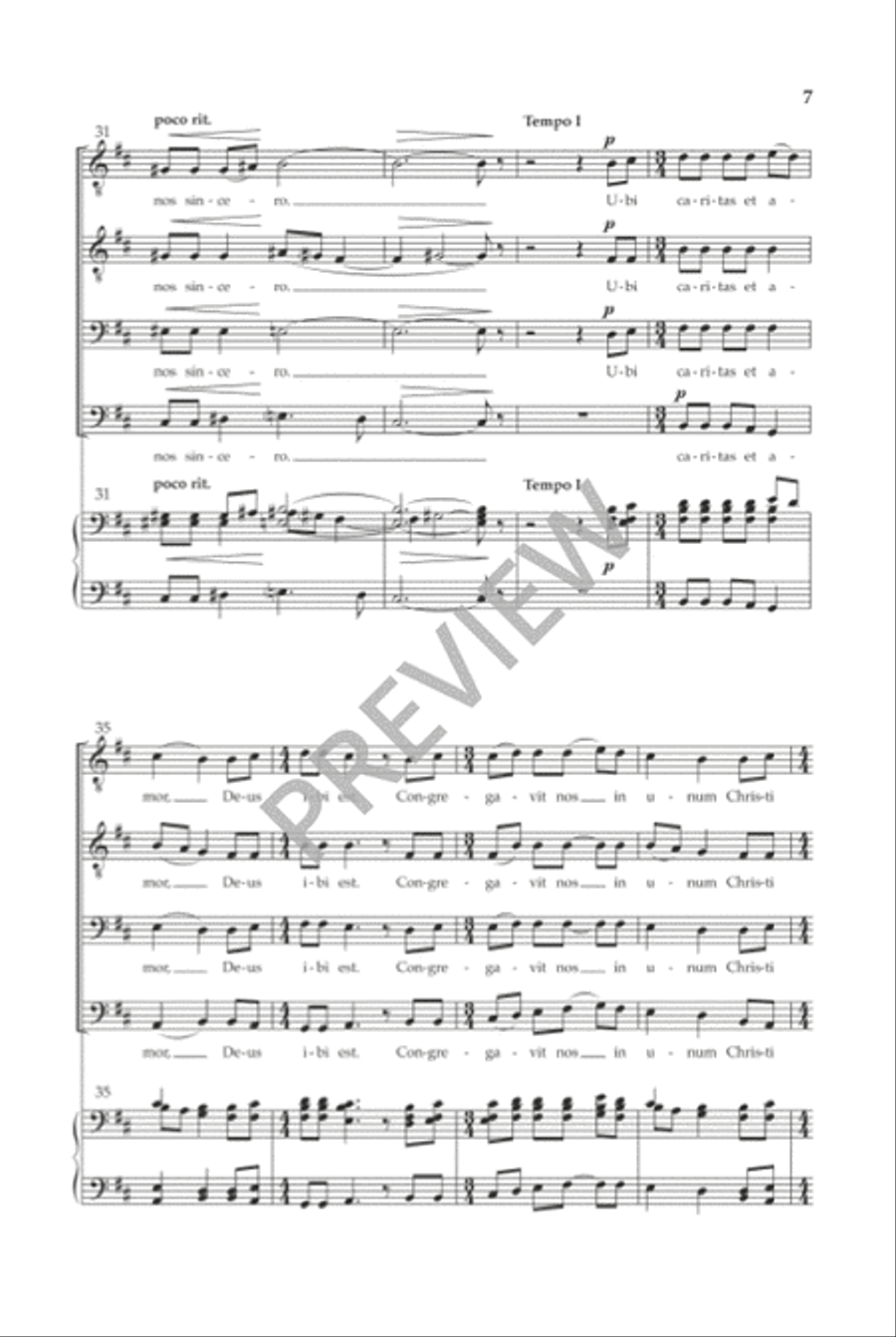 Ubi Caritas (TTBB) Ubi Caritas (TTBB) TTBB scores gallery preview page 6