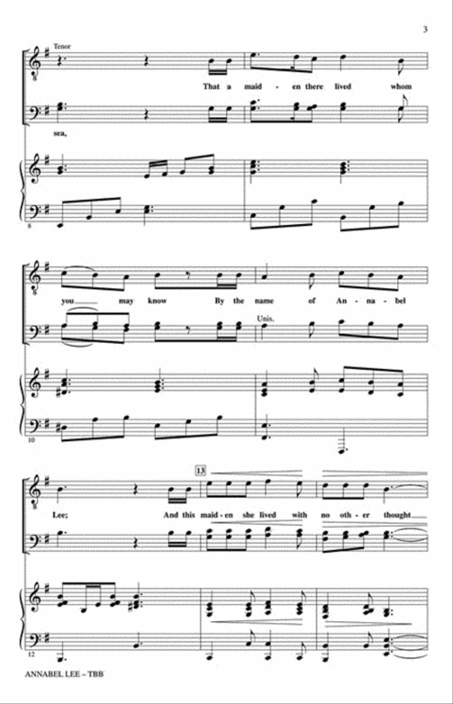 Annabel Lee Annabel Lee 3-Part scores gallery preview page 3