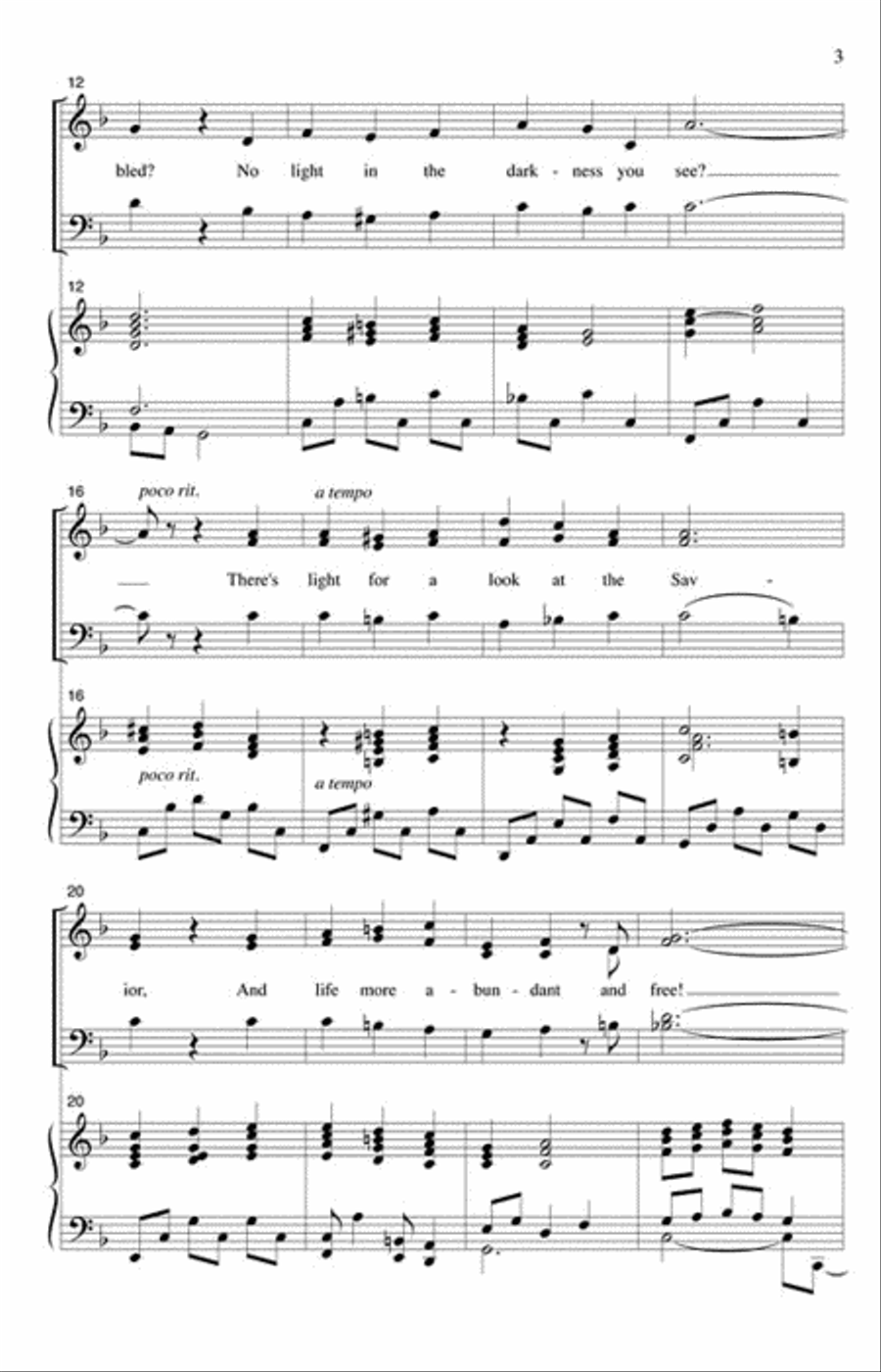 Turn Your Eyes Upon Jesus 4-Part scores gallery preview page 3
