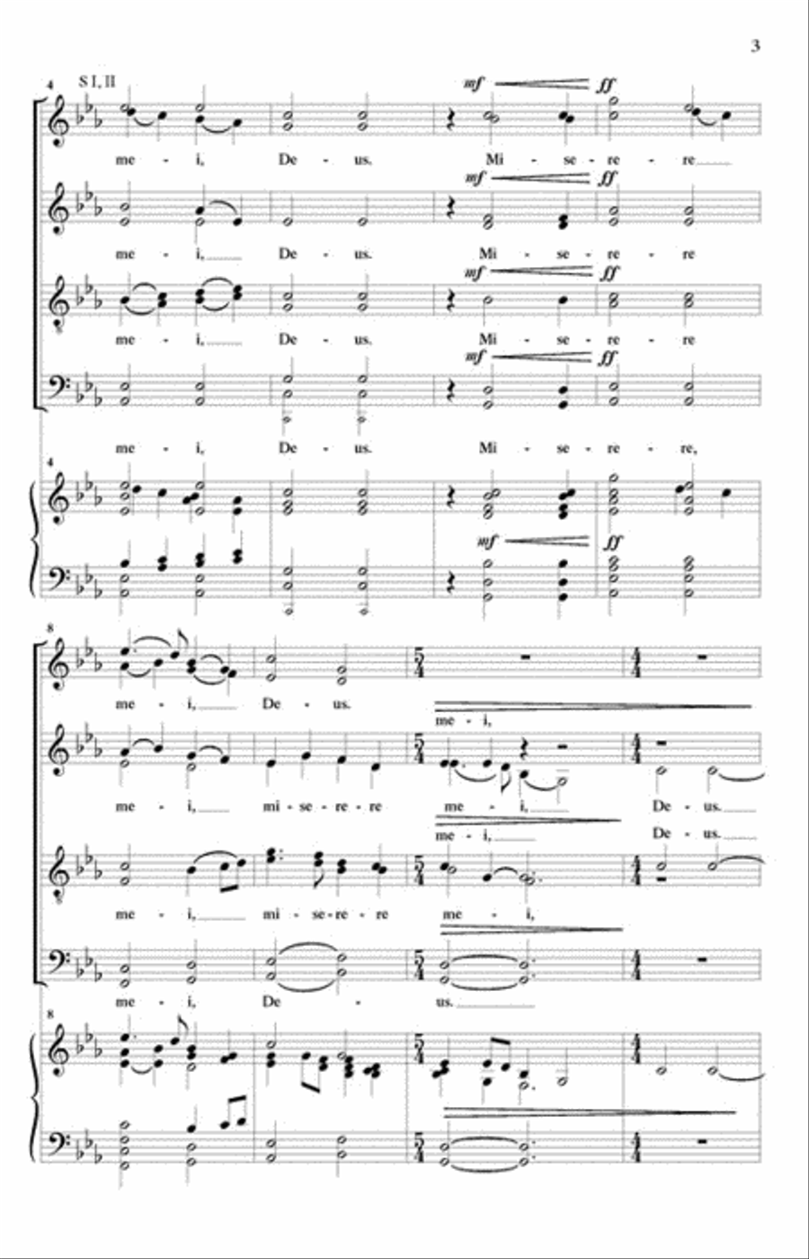 Miserere Mei 4-Part - Sheet Music page 3