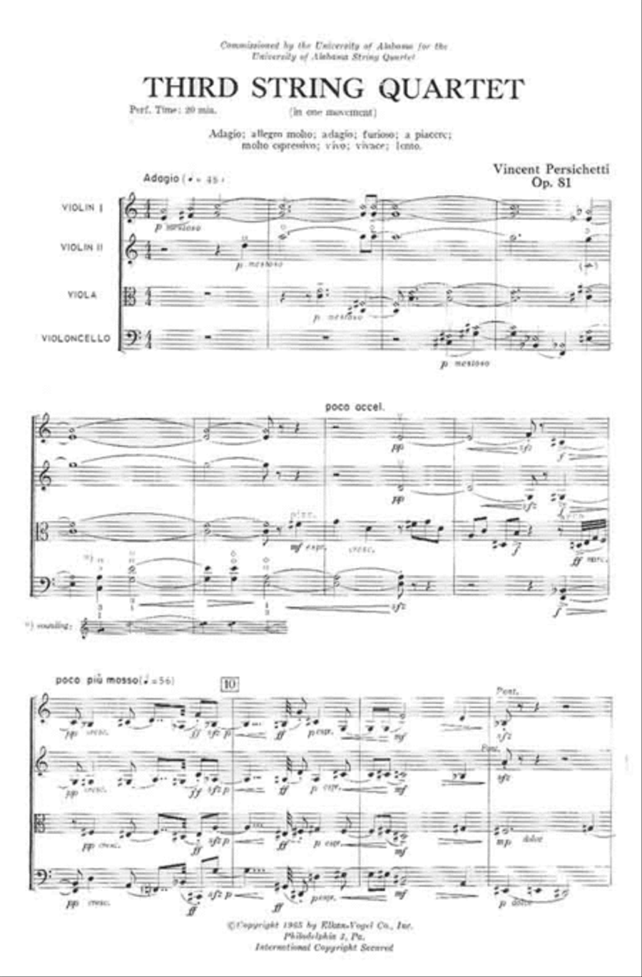 Third String Quartet Third String Quartet String Quartet scores gallery preview page 2