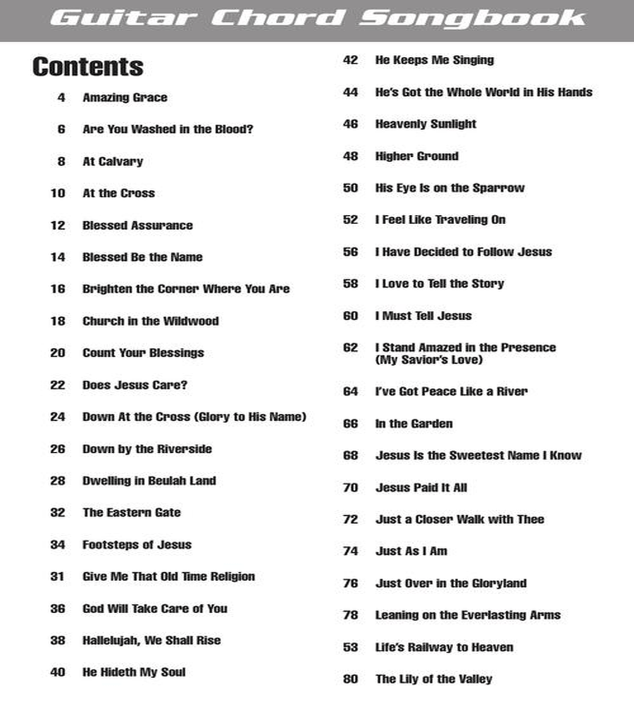 Gospel Hymns Gospel Hymns Guitar scores gallery preview page 3