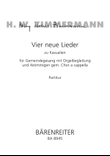 Vier neue Lieder zu Kasualien for Congretational Singing with Organ accompaniment and for four part Choir a cappella