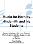 Music for Horn by Hindemith and his Students