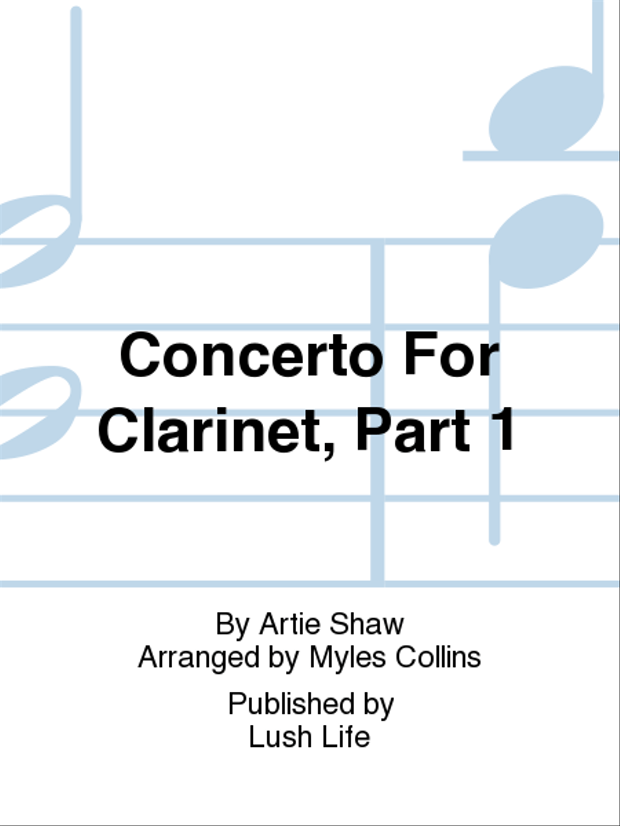 Concerto For Clarinet, Part 1 Big Band scores gallery preview page 1
