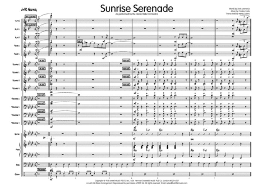 Sunrise Serenade Big Band scores gallery preview page 2