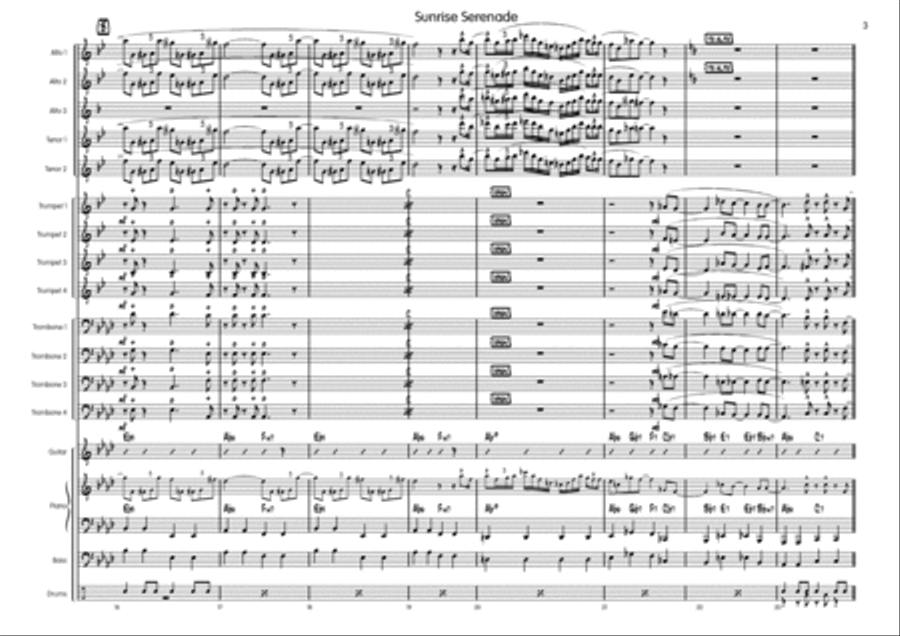 Sunrise Serenade Big Band scores gallery preview page 4