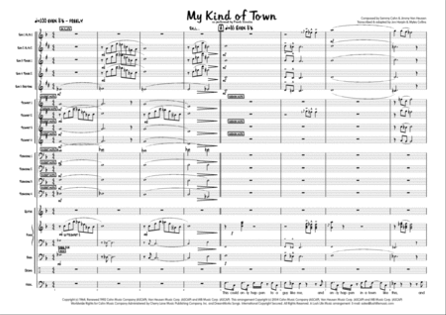 My Kind Of Town Big Band scores gallery preview page 2