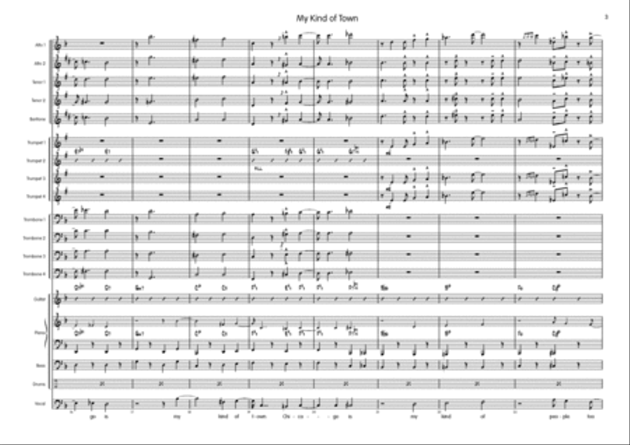 My Kind Of Town Big Band scores gallery preview page 4