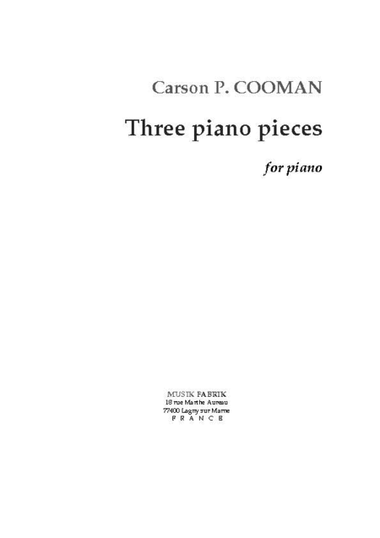 3 Piano Pieces