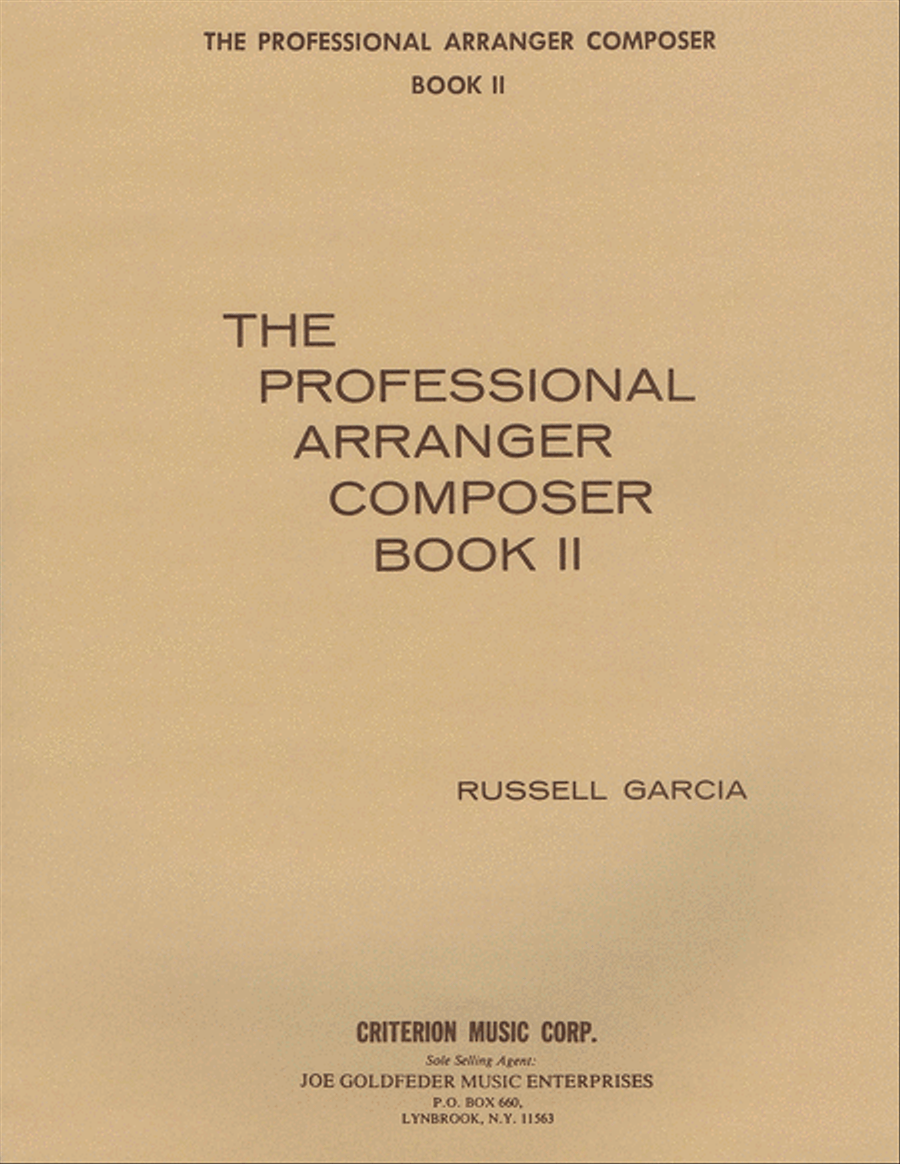 The Professional Arranger Composer - Book 2 CD scores gallery preview page 1