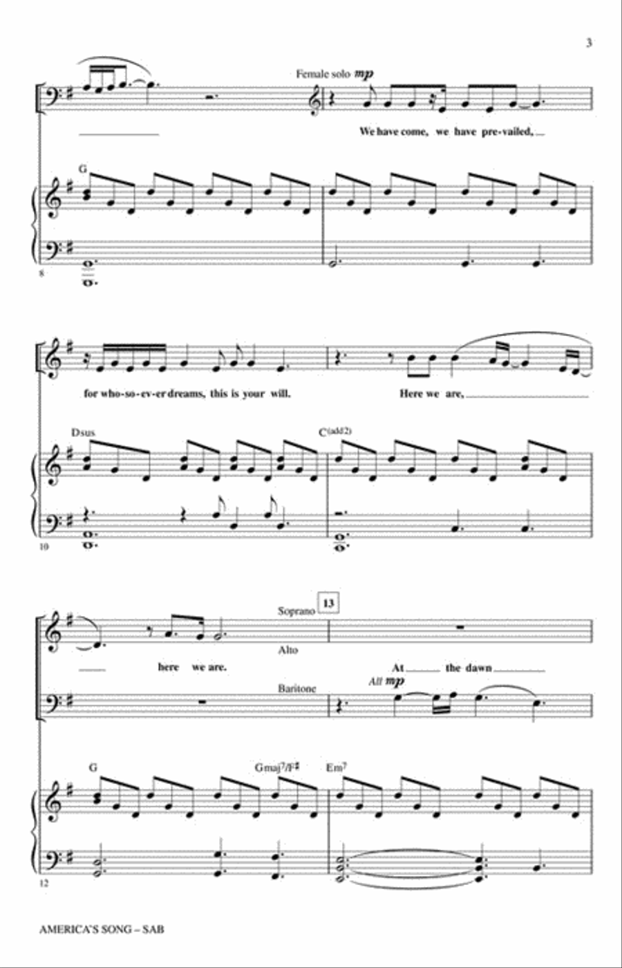 America's Song America's Song 3-Part scores gallery preview page 3