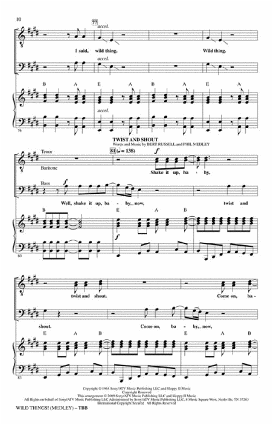 Wild Things! Wild Things! 3-Part scores gallery preview page 4