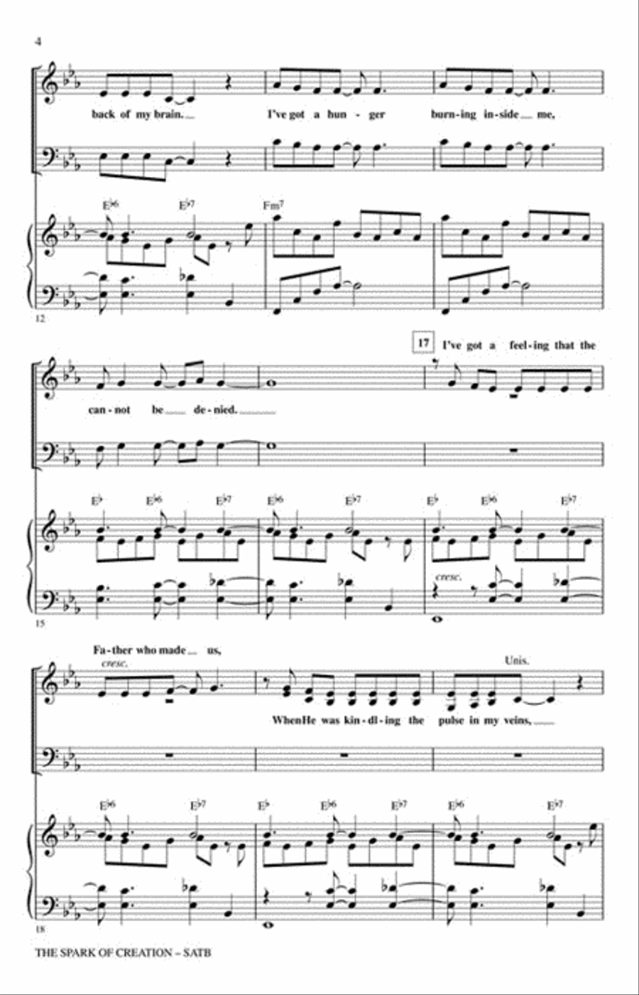 The Spark of Creation The Spark of Creation 4-Part scores gallery preview page 3