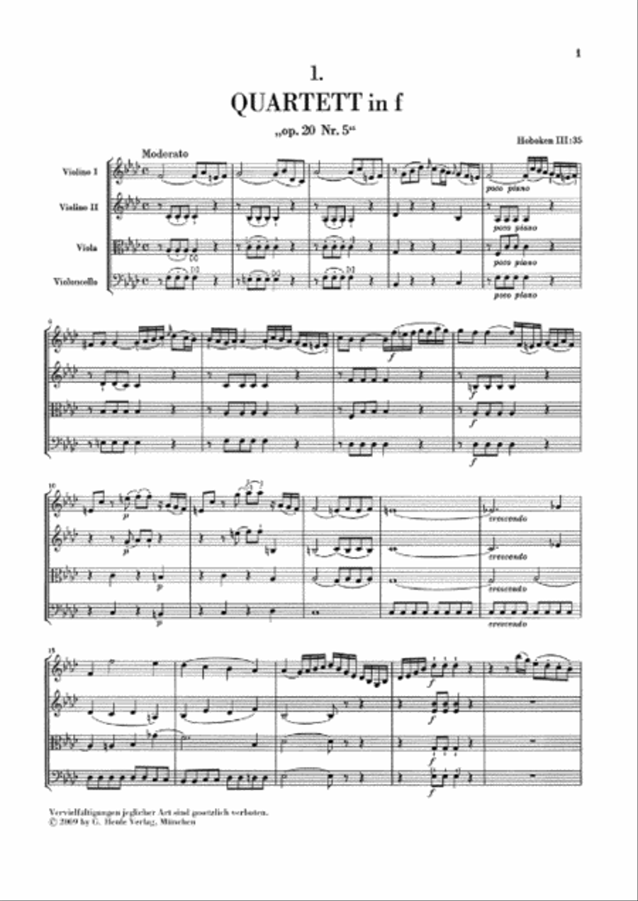 String Quartets, Vol. IV, Op. 20 (Sun Quartets) String Quartet scores gallery preview page 2
