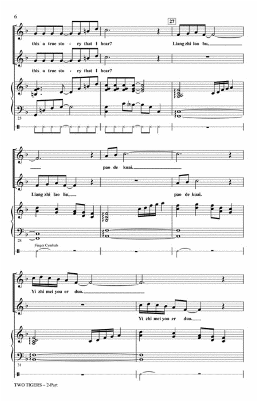 Two Tigers Two Tigers 2-Part scores gallery preview page 3