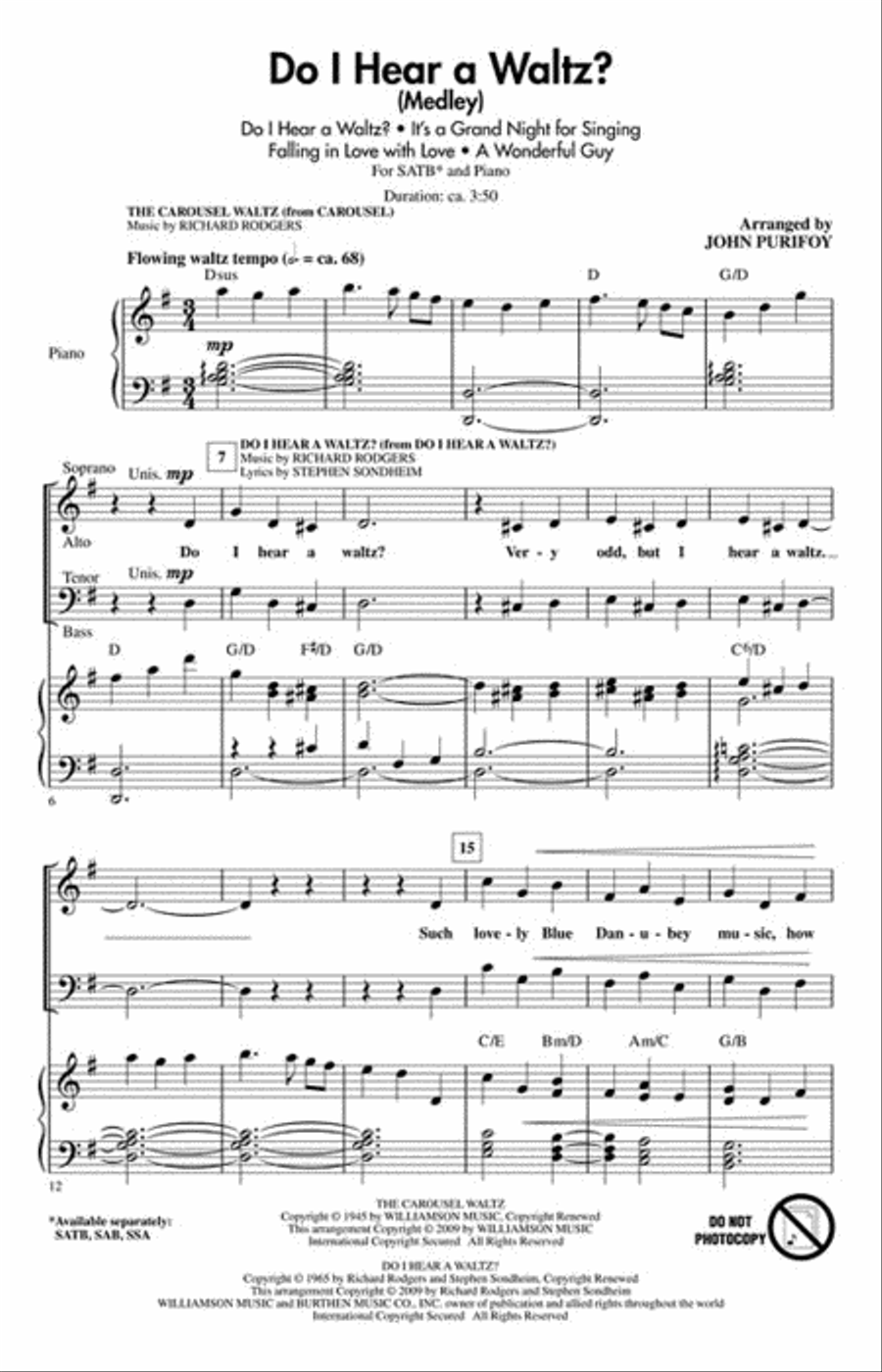 Do I Hear a Waltz? Do I Hear a Waltz? 4-Part scores gallery preview page 2