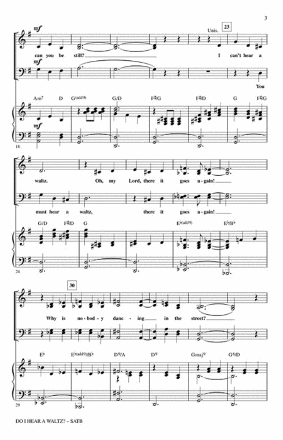 Do I Hear a Waltz? Do I Hear a Waltz? 4-Part scores gallery preview page 3