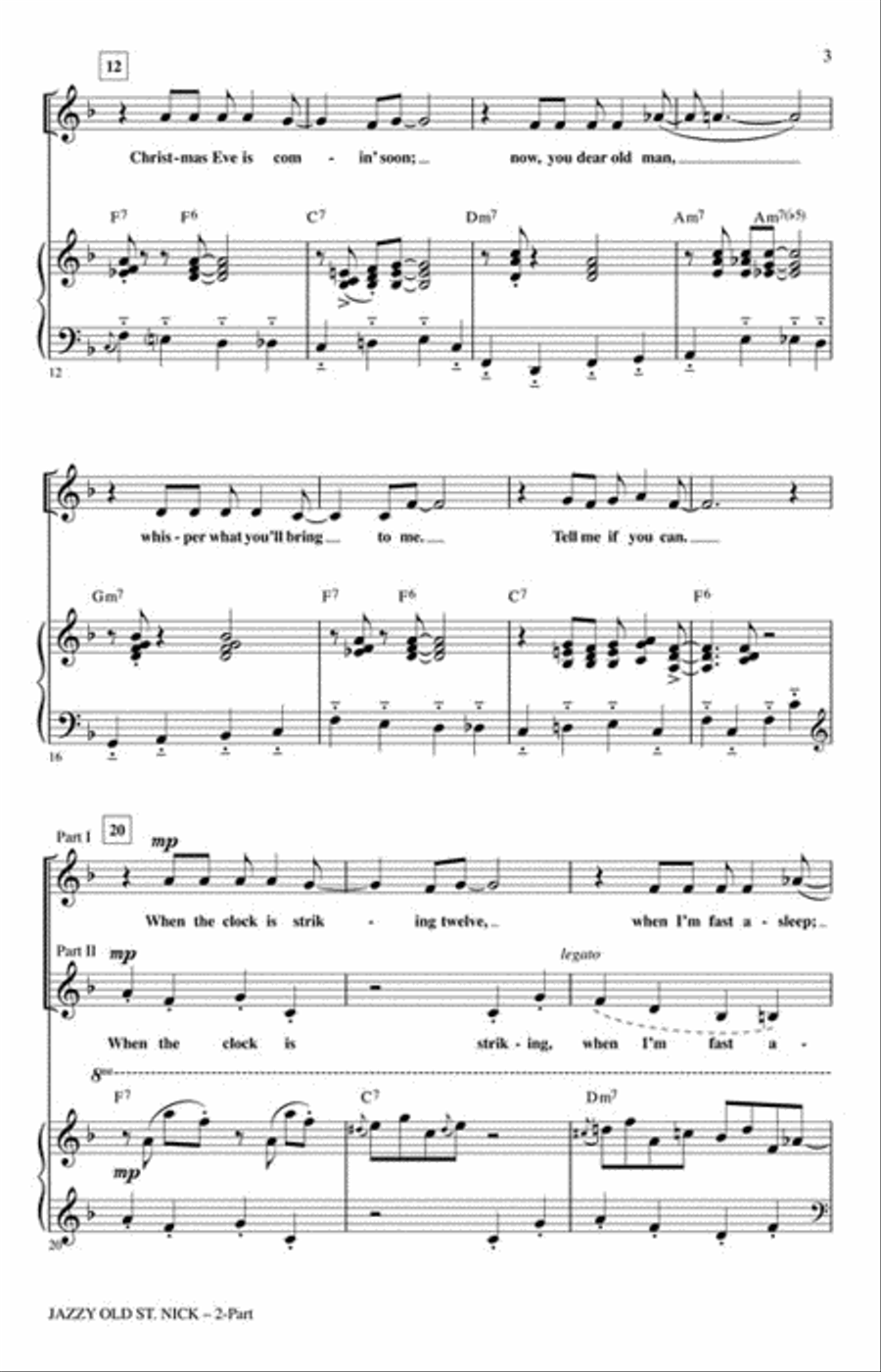 Jazzy Old St. Nick Jazzy Old St. Nick 2-Part scores gallery preview page 3