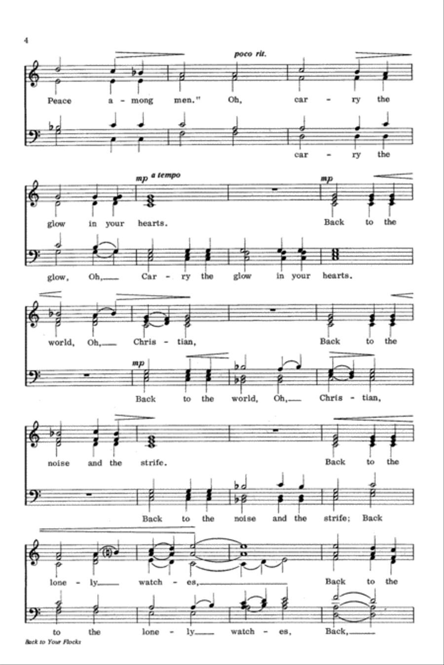 Back to Your Flocks Back to Your Flocks 4-Part scores gallery preview page 4