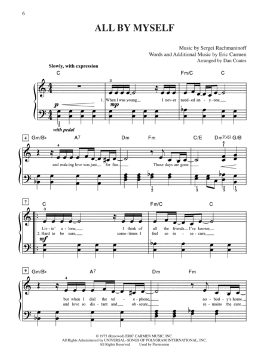 Celine Dion -- Selections from My Love . . . Ultimate Essential Collection Easy Piano scores gallery preview page 2