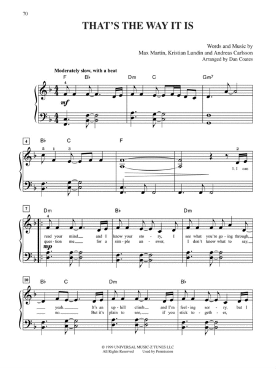 Celine Dion -- Selections from My Love . . . Ultimate Essential Collection Easy Piano scores gallery preview page 5