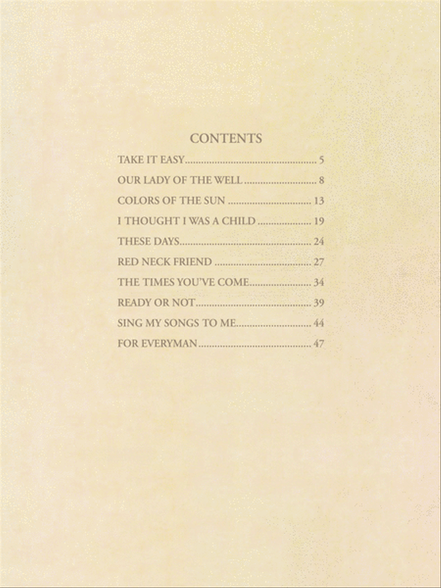 Jackson Browne -- For Everyman Piano, Vocal, Guitar scores gallery preview page 2