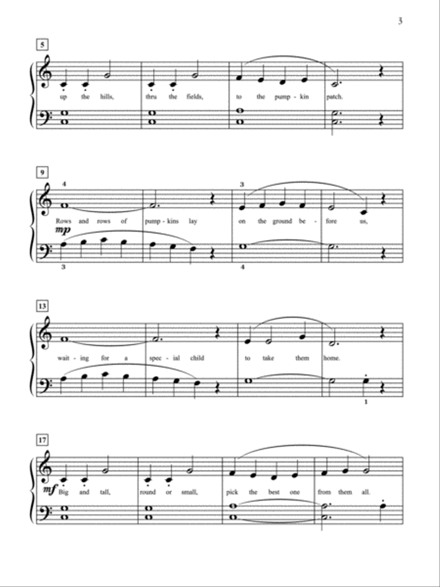 Pumpkin Patch Pumpkin Patch Easy Piano scores gallery preview page 2