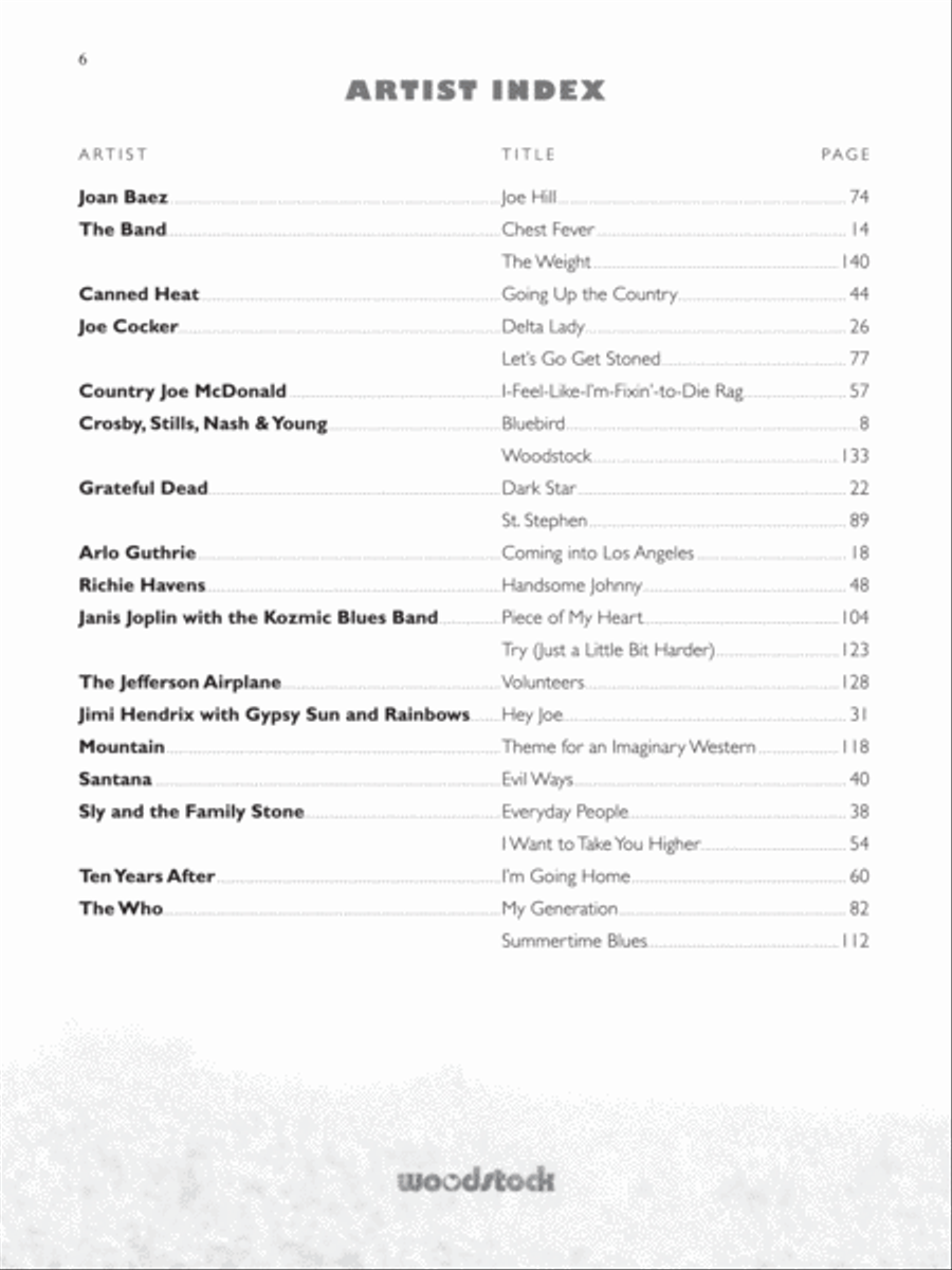 Woodstock -- The Guitar TAB Songbook Electric Guitar scores gallery preview page 2