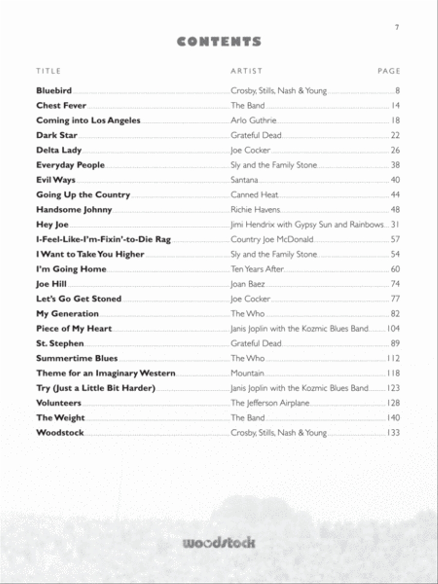 Woodstock -- The Guitar TAB Songbook Electric Guitar scores gallery preview page 3