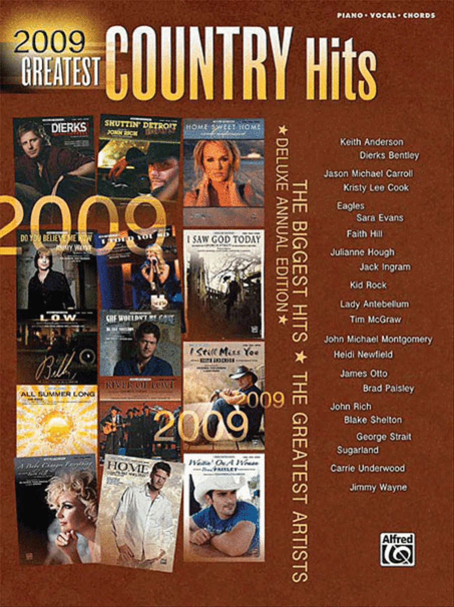 2009 Greatest Country Hits Piano, Vocal, Guitar scores gallery preview page 1