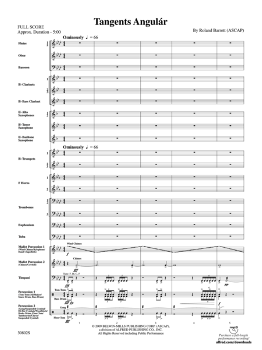 Tangents Angulár Tangents Angulár Concert Band scores gallery preview page 2