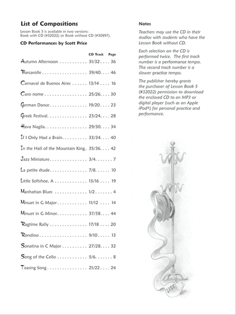 Premier Piano Course Lesson Book, Book 5 Piano Method scores gallery preview page 8