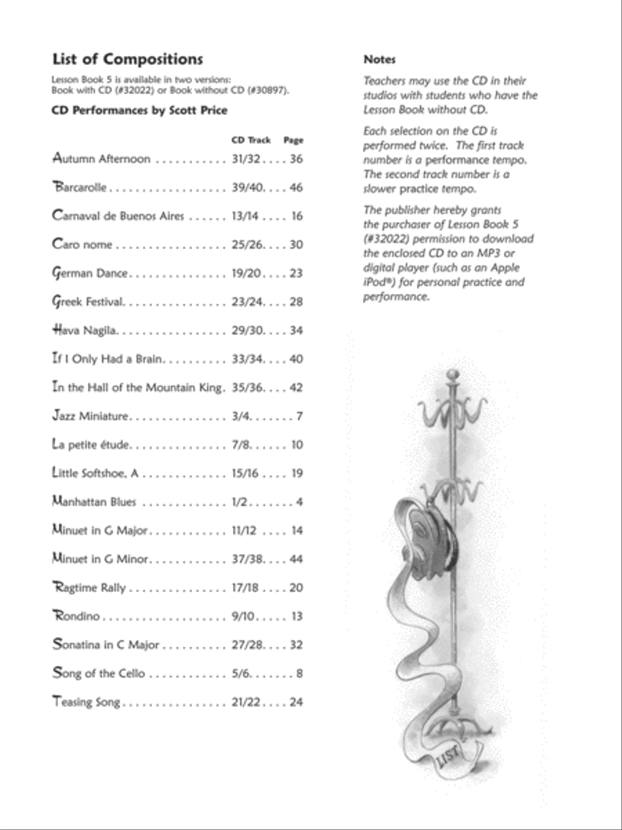 Premier Piano Course Lesson Book, Book 5 Piano Method scores gallery preview page 10