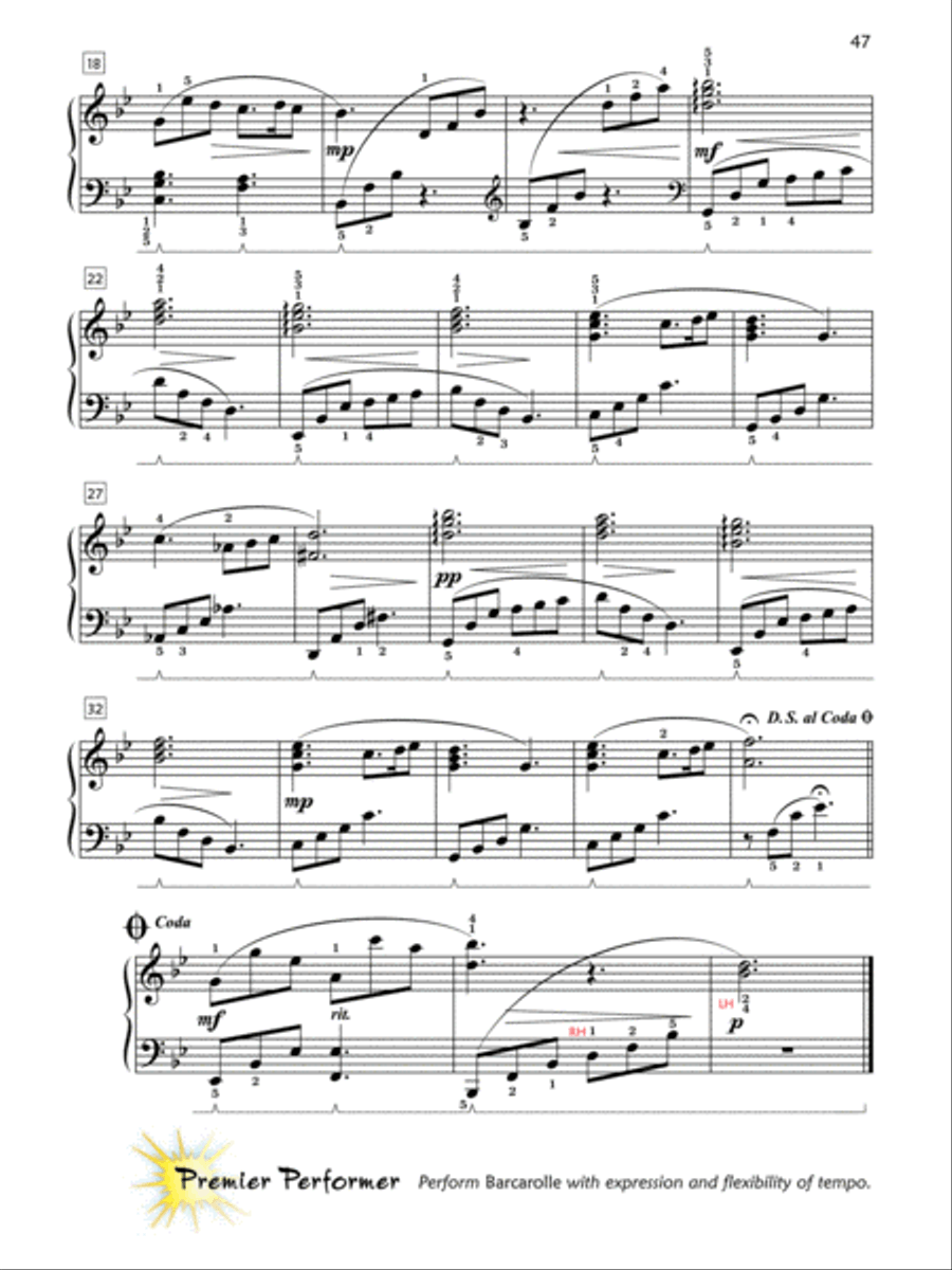 Premier Piano Course Lesson Book, Book 5 Piano Method scores gallery preview page 15