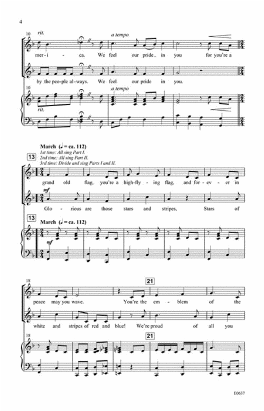Salute to Our Grand Old Flag 2-Part scores gallery preview page 3